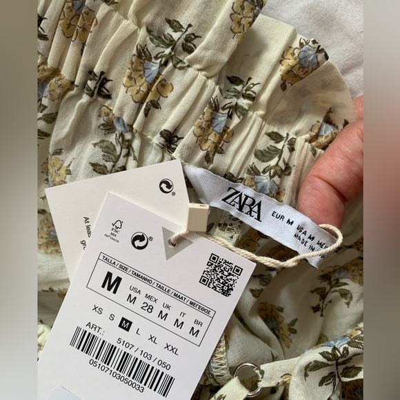 Zara Floral Cotton Wide Leg Jumpsuit - Picture 4 of 8